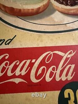 1951 Hamburger Coca Cola Advertising Sign