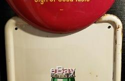 1952 metal Coca Cola pilaster sign 3 color 16 button original vintage gas oil