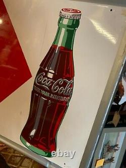 1953 Coca-Cola COKE 54 Tin Embossed Advertising Sign Watch Video
