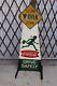 1954 COCA COLA Coke FISHTAIL SCHOOL CROSSING Wood Advertising Curb SIGN