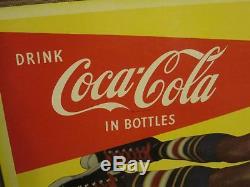 1954 Coca-Cola HARLEM GLOBETROTTERS Advertising Sign GOOSE TATUM -Go Man Go