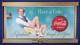 1955 Coca Cola Double Sided Cardboard Sign Wooden Kay Frame 63 Inches Long