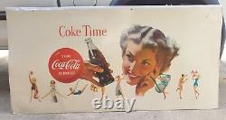 1955 Coca-cola Large Cardboard Coke Time Truck Poster 66 X 32