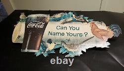 1956 Coca Cola Advertising Sign 48 State Birds Cardboard Sign
