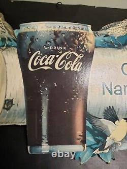 1956 Coca Cola Advertising Sign 48 State Birds Cardboard Sign