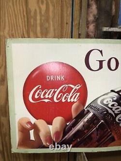 1957 56 1/2 drink coca cola sign