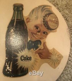 1957 Coca Cola Cardboard In Deluxe Curved Kay Frame And Sprite Boy Wings