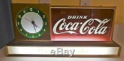 1957 Coca-Cola Lunch Counter Light-up Sign with clock