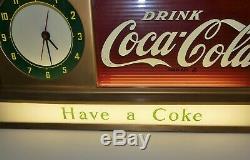 1957 Coca-Cola Lunch Counter Light-up Sign with clock