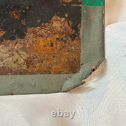 1958-1960s Coca-Cola Fishtail Logo Sign Metal Chalkboard Refreshing New Feeling