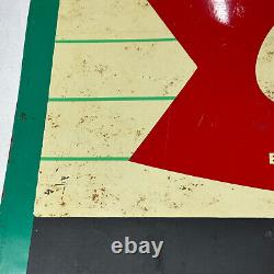 1958-1960s Coca-Cola Fishtail Logo Sign Metal Chalkboard Refreshing New Feeling