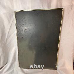 1958-1960s Coca-Cola Fishtail Logo Sign Metal Chalkboard Refreshing New Feeling
