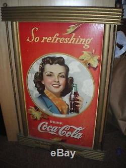 1958 Rare Coca Cola Coke Sign Advertising Display Country Store Seasonal