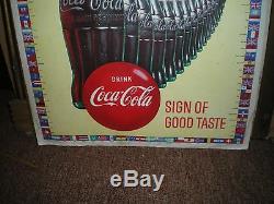1958 Rare Coca Cola Coke Sign Advertising Display Country Store Seasonal