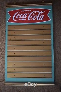 1959 Coca Cola Coke Menu Board Sign No Inserts Excellent Condition Vintage Pepsi