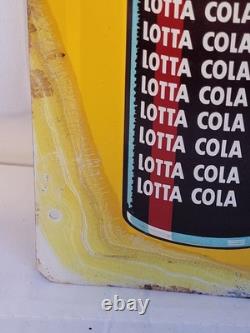 1959 Lotta Cola 16oz Embossed Metal Sign