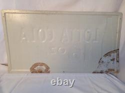 1959 Lotta Cola 16oz Embossed Metal Sign