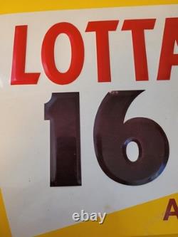 1959 Lotta Cola 16oz Embossed Metal Sign