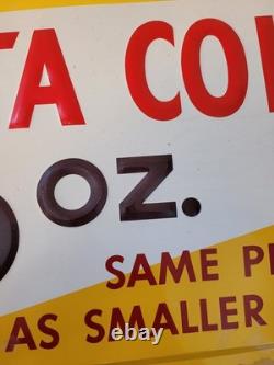 1959 Lotta Cola 16oz Embossed Metal Sign