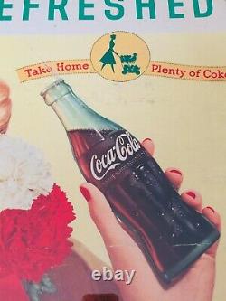 1959, Vintage, Original, Scarce Coke Cardboard Sign, Be Really Refreshed! , VG+