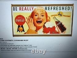 1959, Vintage, Original, Scarce Coke Cardboard Sign, Be Really Refreshed! , VG+