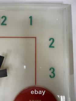 1960's Coca Cola Lighted Electric Wall Clock Sign Things Go Better With Coke C16