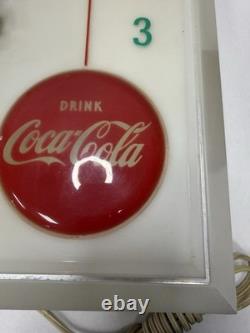 1960's Coca Cola Lighted Electric Wall Clock Sign Things Go Better With Coke C16