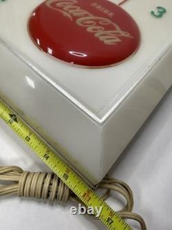 1960's Coca Cola Lighted Electric Wall Clock Sign Things Go Better With Coke C16