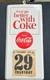 1960's Original Coke Embossed Metal Calendar Holder things go better with Coke