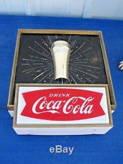 1960's Vintage Coca Cola Coke Shooting Star Lighted Sign Price Brothers