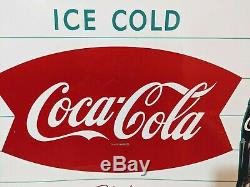 1960's Vintage Fishtail Coca-Cola Sign