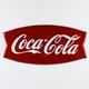 1960s Coca Cola Fishtail Die Cut Metal Sign Marked AM 114 26 Inches Long