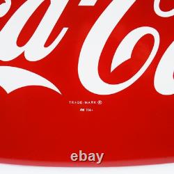 1960s Coca Cola Fishtail Die Cut Metal Sign Marked AM 114 26 Inches Long