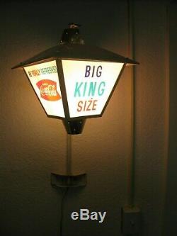 1960s Coca Cola Fishtail Light Lantern Sign X-Nice Old Orig NEON PRODUCTS INC