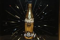 1960s Coca-Cola fishtail light-up Starburst sign with gold bottle 1960s Soda Advertising