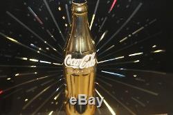 1960s Coca-Cola fishtail light-up Starburst sign with gold bottle