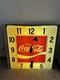 1960s ENJOY COCA COLA 36 X 36 Large Advertising CLOCK ILLUMINATED DIAL SIGN