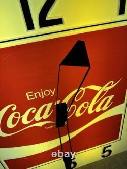 1960s ENJOY COCA COLA 36 X 36 Large Advertising CLOCK ILLUMINATED DIAL SIGN