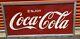 1960s Tin Enjoy Coca Cola Sign Huge 68x34 Framed