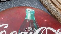 1962 Vintage 36 Round Coca-Cola Bottle Button Sign