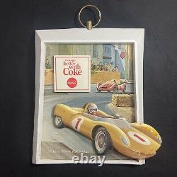 1963 Vintage Coca Cola Internation? Al Road Race 3-D Sign Advertisement nascar