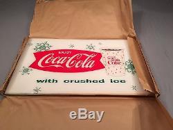 1963 Vintage Things Go Better With Coke Enjoy Coca Cola w Ice light sign CC5