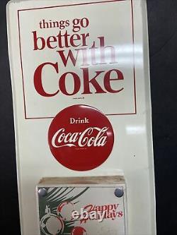 1964 COCA-COLA Tin CALENDAR SIGN