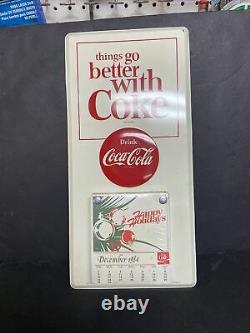 1964 COCA-COLA Tin CALENDAR SIGN