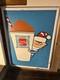 1969 Embossed Frozen Coca Cola Slushy Sign Hills Department Store Christmas Elf