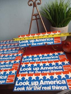 1970 Coca-Cola Sign Logo Ad Campaign Look Up America Look Up For The Real Thing