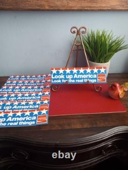 1970 Coca-Cola Sign Logo Ad Campaign Look Up America Look Up For The Real Thing