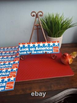 1970 Coca-Cola Sign Logo Ad Campaign Look Up America Look Up For The Real Thing
