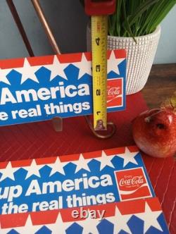 1970 Coca-Cola Sign Logo Ad Campaign Look Up America Look Up For The Real Thing