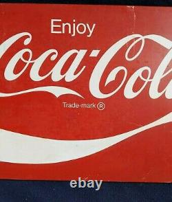 1970's COCA COLA Sign Metal Dynamic Ribbon 36x24 Authentic